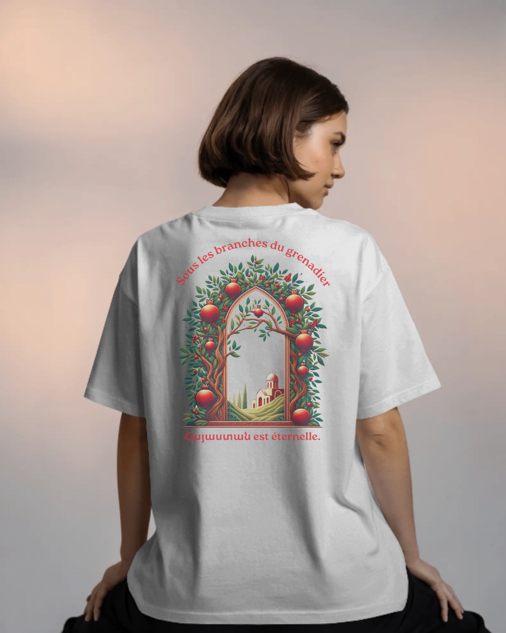 T-shirt "Sous les branches du grenadier, Hayastan est éternelle."