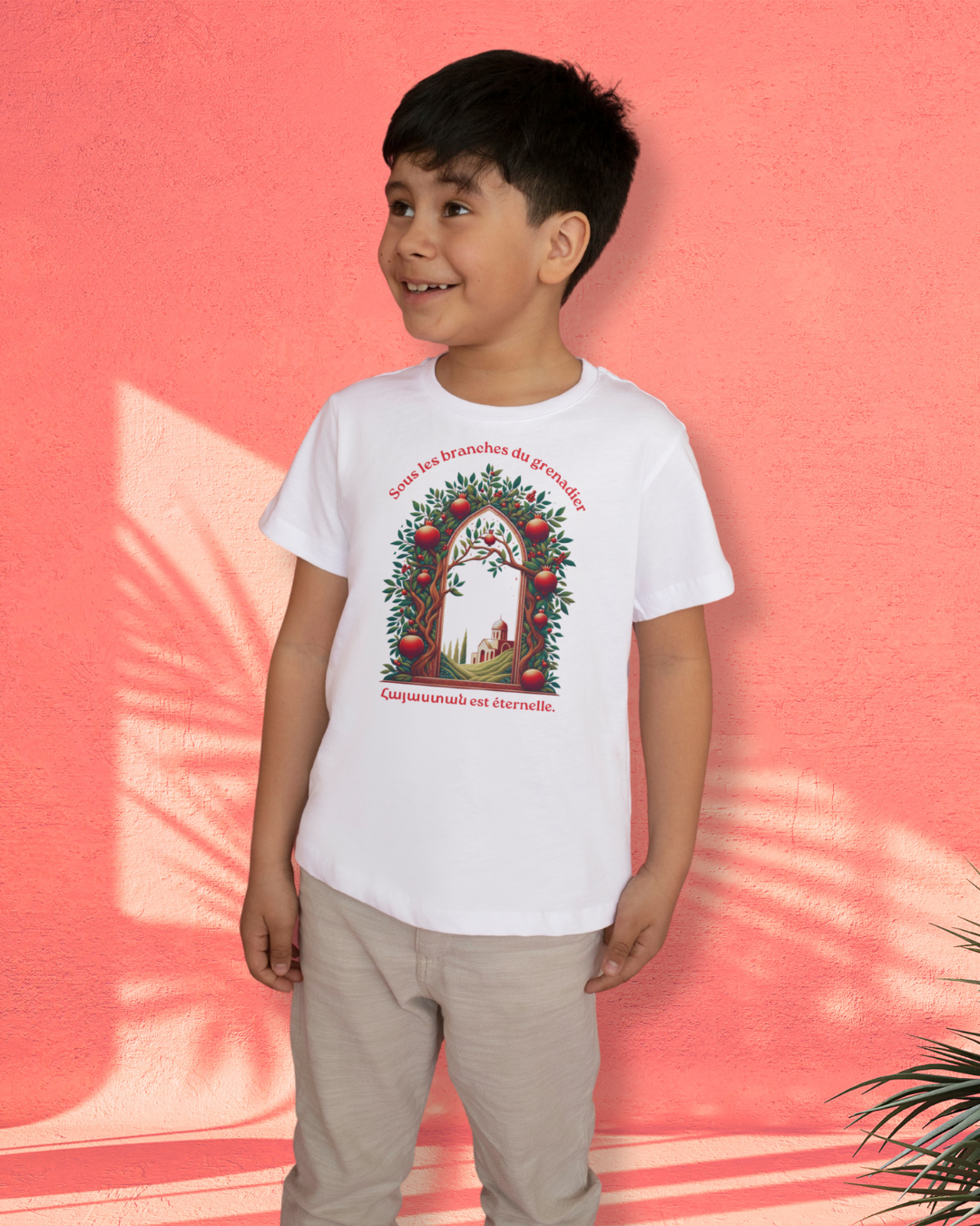 T-shirt enfant "Sous les branches du grenadier, Hayastan est éternelle."