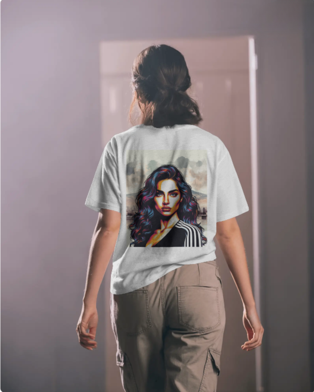 T-shirt femme "Я не ору, я кавказка" (Je ne crie pas, je suis caucasienne)
